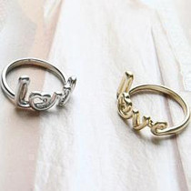 [Free Shipping]M40063 Korean jewelry wholesale retro LOVE letters ring ring unisex couple tables Ring