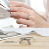 [Free Shipping]M40095 the female Silver slender exquisite diamond bow spiral ring ring ring 2g