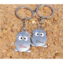 Free Shipping Lovely strange wholesale creative business gift LOVE KISS lovers Keychain Key Ring
