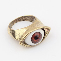 [Free Shipping]M40006 Europe and the United States exaggerated personality mysterious the eyes eye shape simulation retro ring 7g