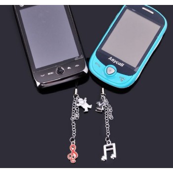 Free shipping The symbol of music fashion lovers mobile phone chain creative Valentine's Day gift of choice for fashionable mobile phone pendant