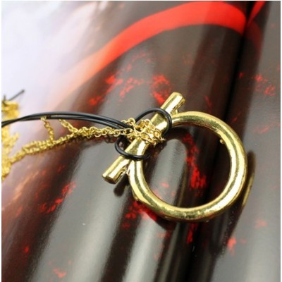 Free shipping  Fashion simple gold-plated circular hot sweater chain necklace
