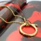Free shipping  Fashion simple gold-plated circular hot sweater chain necklace