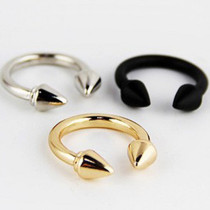 [Free Shipping]M40183 Europe and the United States exaggerated retro wave punk rivet arrow index finger rings women ring 5g