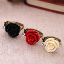 [Free Shipping]M40141 jewelry wholesale Europe and the United States Ring jewelry retro roses female models Ring Ring 4g