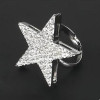 [Free Shipping]The M40076 Korean jewelry new super flash full diamond star / Star Ring / Ring Silver Gold election 8g