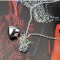 Free shipping  fashionable super beautiful rose crystal heart sweater chain, necklace