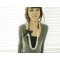 Free shipping ClimaCool multilayer pearl bowknot sweater chain Female Long Necklace