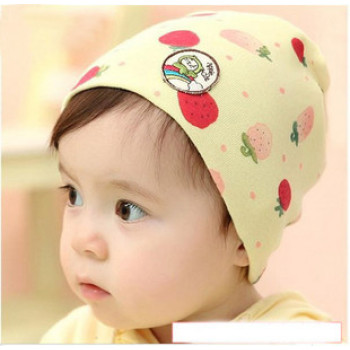 Lovely Sweet Strawberry Spring And Autumn Child Hedging Cap
