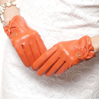 Hot sale 2012 new bow Women's leather gloves