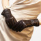 Hot sale back 2012 new Ladies flower leather gloves
