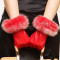Hot sale 2012 new Ladies leather gloves / top sheep angora mouth