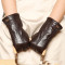 Hot sale 2012 new the leather gloves  back flower manicure ladies