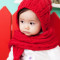 Baby Male And Female Hat And Scarf One-piece