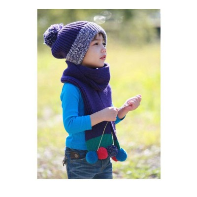 Children Warm Sleeve Cap With Button And Balls