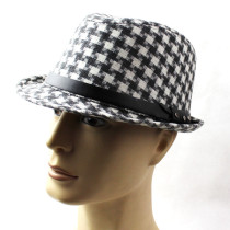 Spring Classic Wild Wool Material Plaid The Elegant Hat