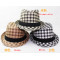 The Neutral Retro Jazz Spring And Summer Straw Small Plaid Cap