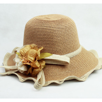 Coast Style Wavy Edges Large Along The Handmade Fine Woven Sun Straw Hat