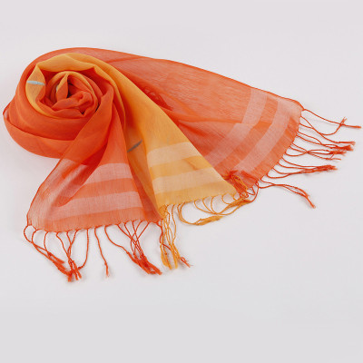 Wholesale Ladies Chiffoon Scarves With Bright Colors Tassels