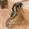 [Free Shipping]HL35807 European and American jewelry retro Diyou hippocampus sweater chain long necklace 23g
