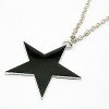 [Free Shipping]HL16207 the Korean jewelry the black pentagram long necklace female sweater chain 28g