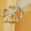 [Free Shipping]HL34107 the Korean jewelry glossy heart-shaped Clover / flowers Korea star necklace 6g