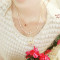 [Free Shipping]HL12607 kaki show 2012 new fashion fresh butterfly knot pearl necklace collarbone chain 6g