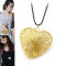 [Free Shipping]HL19107 European and American jewelry golden the slightest wound hollow out peach heart love necklace female sweater chain 20g
