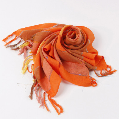 Wholesale Spring Flax Idyllic Wild Spinning Wide Color Scarf Female