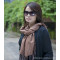 Wholesale Autumn And Winter Tide Models In Europe and America Striped Brown Fringed Shawl Scarf The Scarf Scarves Female