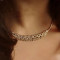 [Free Shipping]Europe and the United States jewelry star design Serratula flash hl17107 diamond dress short necklace collarbone chain Yi Gu chain 14g