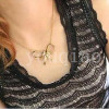 [Free Shipping]Korean jewelry wholesale new hot HL36507 big bow retro palace necklace 11g