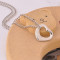 [Free Shipping]HL19507 Korean jewelry Song Hye Kyo [Full House] classic hollow hearts necklace 5g