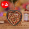 [Free Shipping]HL23007 the retro jewelry peach heart of Europe and the United States Leopard glass slice necklace female 24g