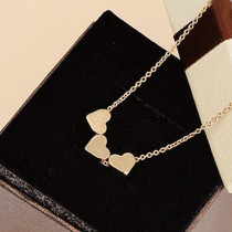 [Free Shipping]Korean jewelry Korean peach heart at heart HL01207 the short necklaces collarbone chain 2012 new 5g