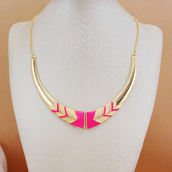 [Free Shipping]European and American jewelry wholesale retro HL12807 exaggerated short paragraph the necklace collar fluorescent color necklace 2013 new