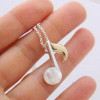 [Free Shipping]HL15107 Korean jewelry fashion the wild Japanese and Korean youth notes shell necklace pendants female 7g