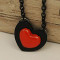 [Free Shipping]HL08907 small necklace the double stereoscopic love necklace double peach heart of love short necklace 10g