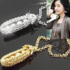 [Free Shipping]HL04207 Korean jewelry full of drill gorgeous the pea necklace female sweater chain long necklace 38g