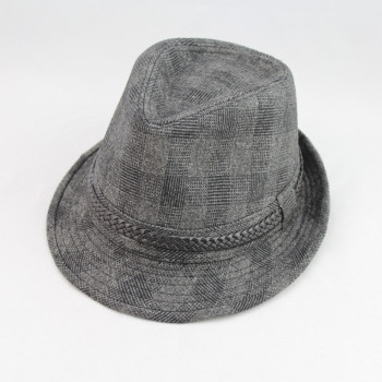 Retro Jazz Style Small Plaid Cool Casual Men's Hats