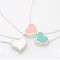 [Free Shipping]HL17607 Korean jewelry wholesale love of sweet peach heart necklace collarbone chain 5g