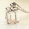 [Free Shipping]HL18607 Korean jewelry wholesale bow pretty transparent small gift package gift box necklace 7g