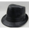 Hat-grade Crystal the PU Material Leather Jazz Hat