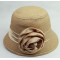 Fashion Straw Bowler Hat With Flower