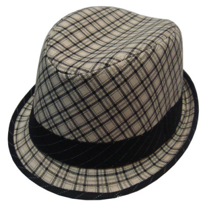 Waist Dark Ribbon Of The British Style Plaid Hat