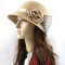 Boutique Fashion Rose Flower Ladies Dome Wool Felt Hat