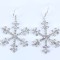 [Free shipping] Color Retention Christmas Snowflake Earrings The Water Droplets Tassel Diamond Earrings Banquet Nightclub Plated 18K
