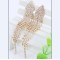 [Free shipping]The essential color retention banquet wedding nightclubs luxury full diamond earrings earrings 18K gold plated