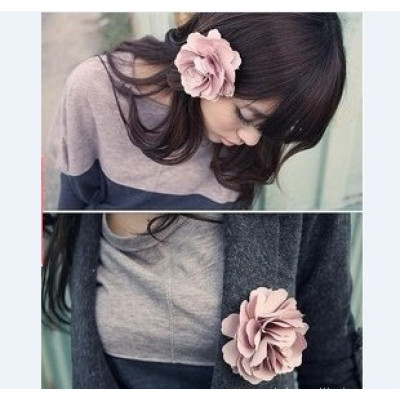 CR-263 14-color Epaulettes Multifunctional Cloth Flower Hairpin Brooch Collar Pin Hat Pin