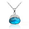 [Free Shipping]Sterling silver necklace - all-inclusive two-color beads Dai jewelry (with gift box)